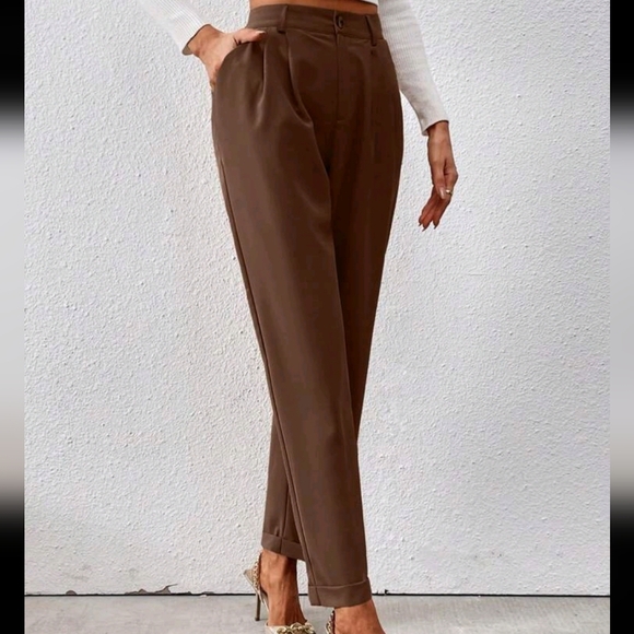 Women's Casual/Office Solid Color Tapered Pants - Picture 4 of 4